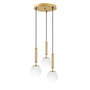 Opviq Lámpara de Araña 11469, Elegante Diseño Moderno Escandinavo, Dorado Brillante, Metal y Cristal, Ajustable 34x34x134 cm